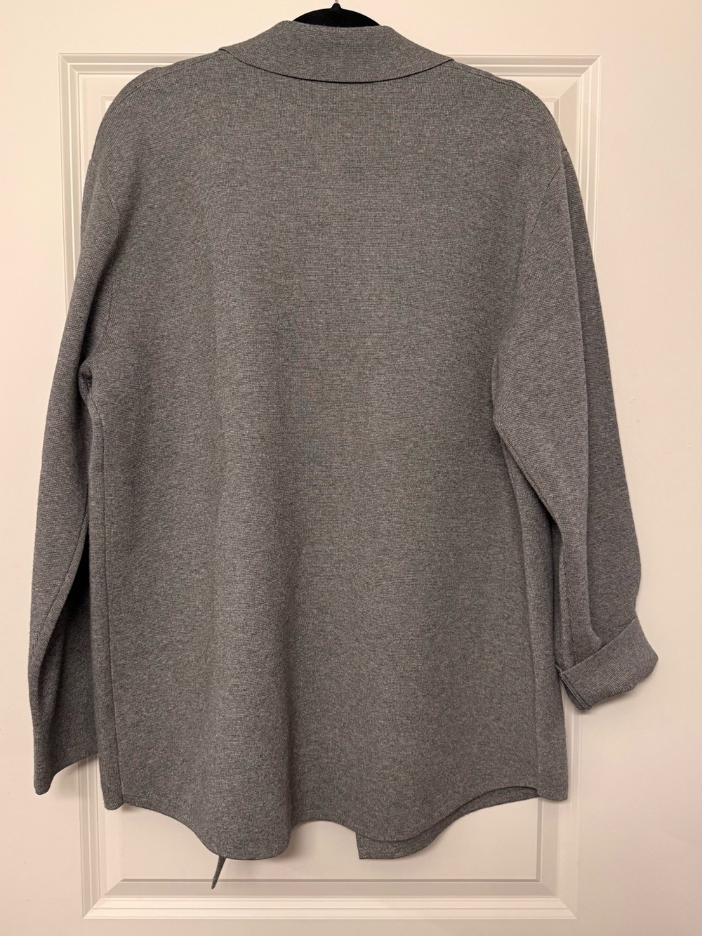 Aritzia Knit Button-down Shirt in Dark Grey - Picture 2 of 3